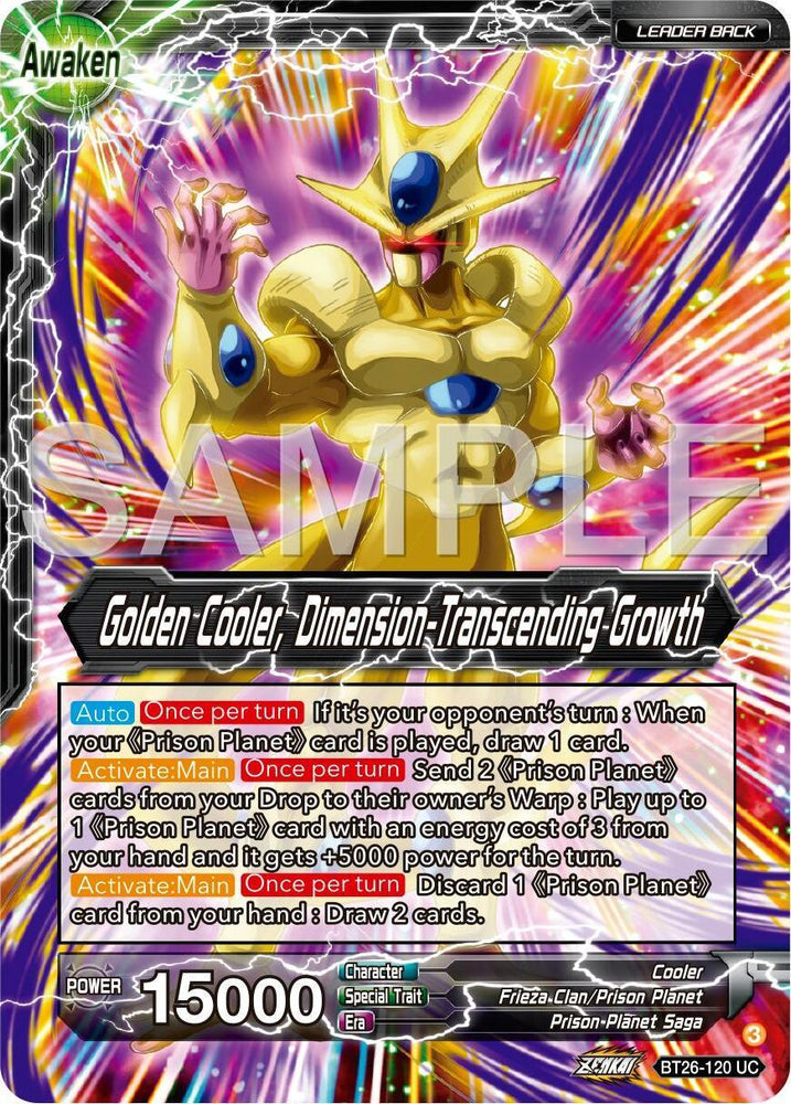 Cool // Golden Cooler, Dimension-Transcending Growth (BT26-120) [Ultimate Advent] (ONLINE ORDER ONLY)