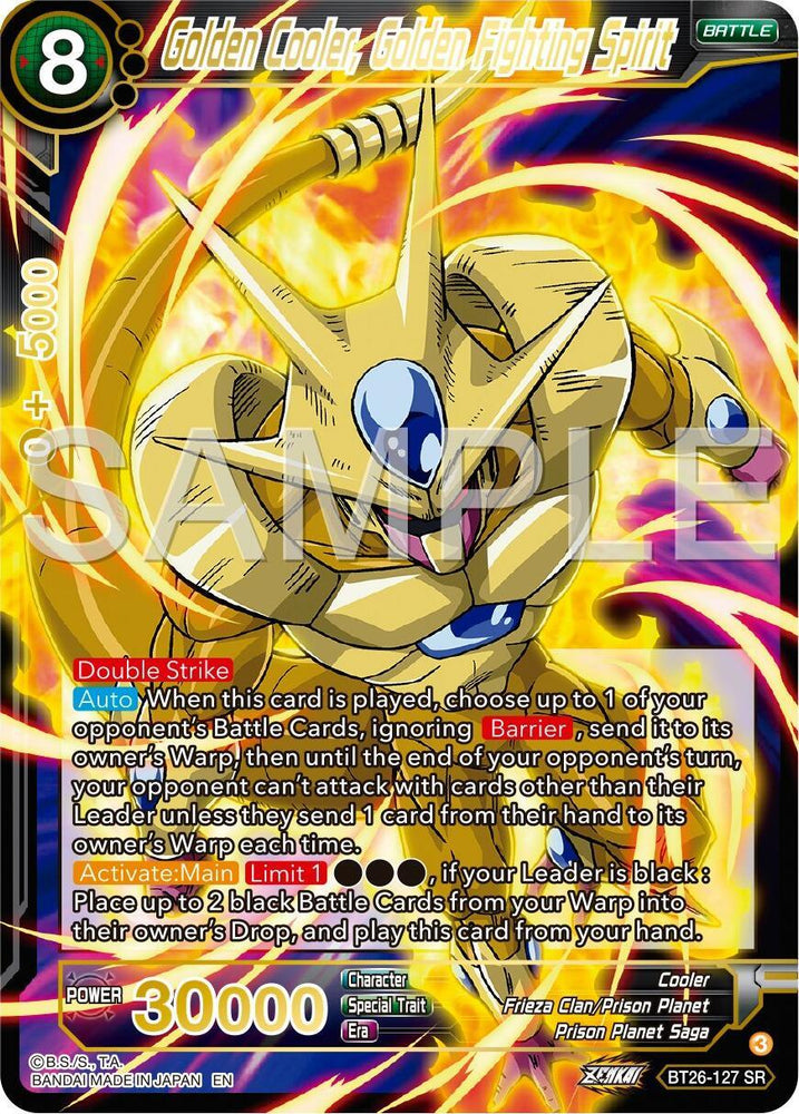 Golden Cooler, Golden Fighting Spirit (BT26-127) [Ultimate Advent] (ONLINE ORDER ONLY)