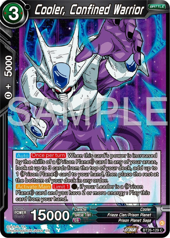 Cooler, Confined Warrior (BT26-129) [Ultimate Advent] (ONLINE ORDER ONLY)