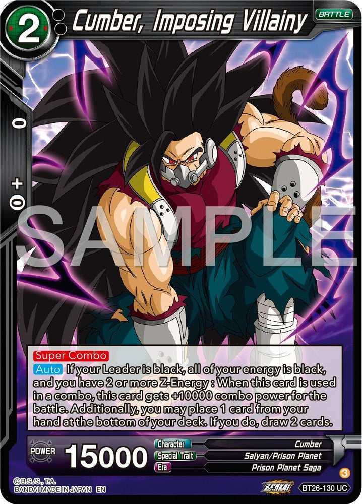Cumber, Imposing Villainy (BT26-130) [Ultimate Advent] (ONLINE ORDER ONLY)