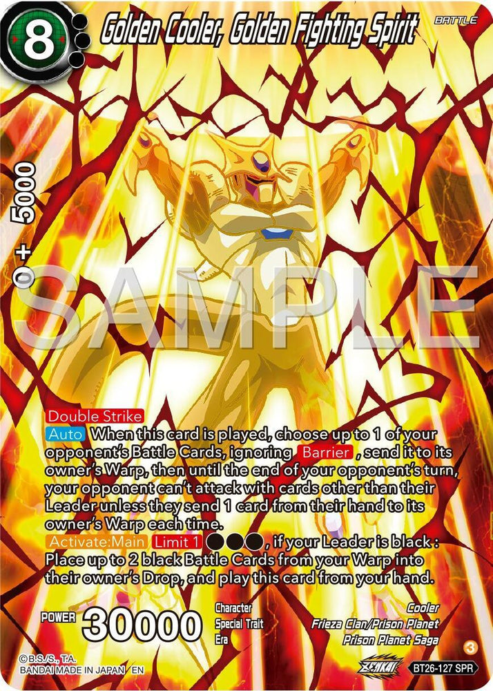 Golden Cooler, Golden Fighting Spirit (SPR) (BT26-127) [Ultimate Advent] (ONLINE ORDER ONLY)