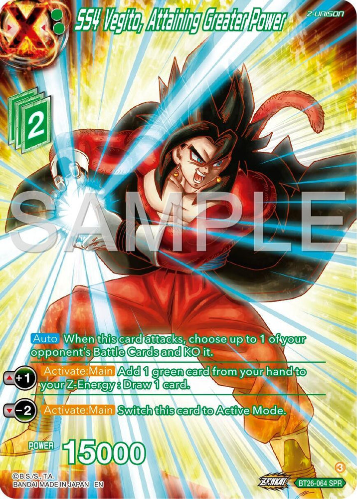 SS4 Vegito, Attaining Greater Power (SPR) (BT26-064) [Ultimate Advent] (ONLINE ORDER ONLY)