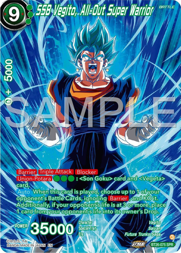 SSB Vegito, All-Out Super Warrior (SPR) (BT26-075) [Ultimate Advent] (ONLINE ORDER ONLY)