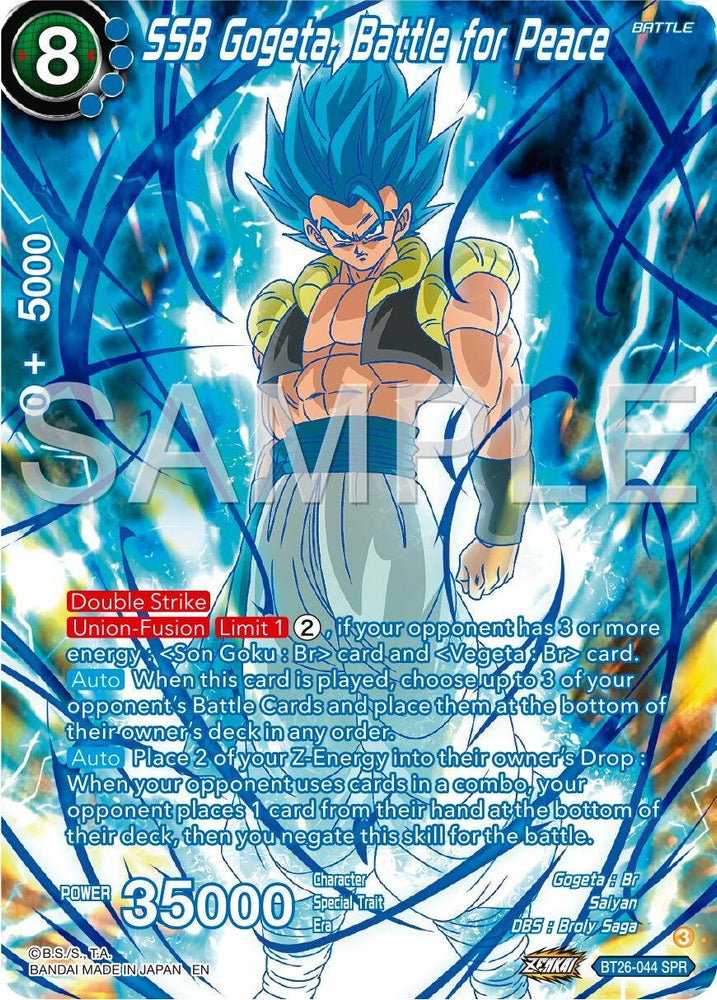 SSB Gogeta, Battle for Peace (SPR) (BT26-044) [Ultimate Advent] (ONLINE ORDER ONLY)