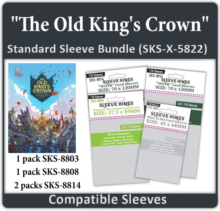 "The Old King's Crown" Compatible Card Sleeve Bundle (8803 x 1, 8808 x 1, 8814 x 2) (ONLINE ORDER ONLY)
