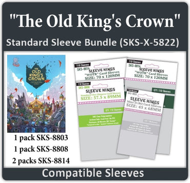 "The Old King's Crown" Compatible Card Sleeve Bundle (8803 x 1, 8808 x 1, 8814 x 2) (ONLINE ORDER ONLY)