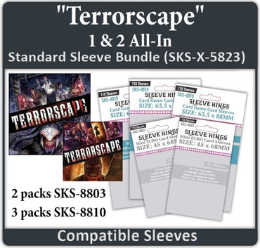 "Terrorscape 1 & 2 All In Bundle" Compatible Card Sleeve Bundle (8803 x 2 + 8810 x 3) (ONLINE ORDER ONLY)