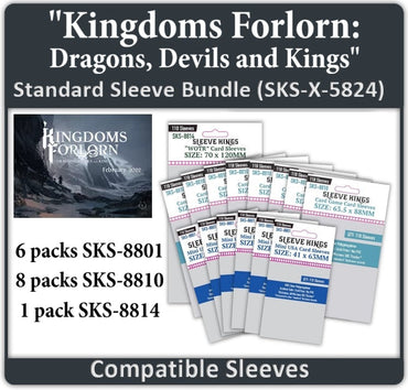 "Kingdoms Forlorn: Dragons, Devils and Kings" Compatible Card Sleeve Bundle (8801 x 6, 8810 x 8, 8814 x 1) (ONLINE ORDER ONLY)