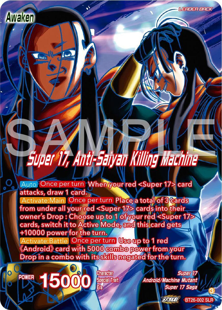 Hell Fighter 17 // Super 17, Anti-Saiyan Killing Machine (Alternate Art) (BT26-002) [Ultimate Advent] (ONLINE ORDER ONLY)