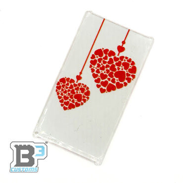 2 Hearts, Valentine's Day 4x6 Glass Window made with LEGO part - B3 Customs (Online Order Only)