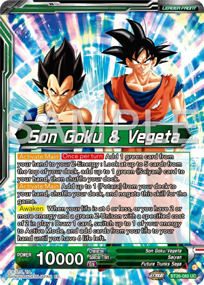 Son Goku & Vegeta // Vegito, Prodigious Fusion (BT26-060) [Ultimate Advent Prerelease Promos] (ONLINE ORDER ONLY)