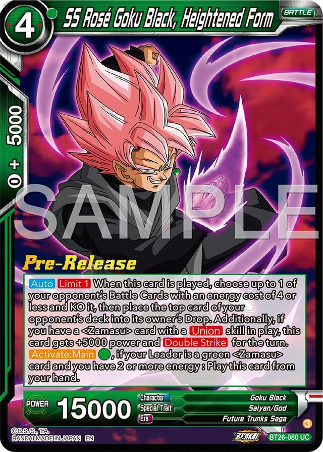 SS Rose Goku Black, Heightened Form (BT26-080) [Ultimate Advent Prerelease Promos] (ONLINE ORDER ONLY)