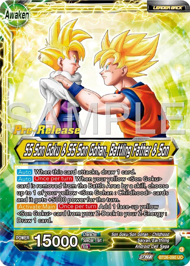 SS Son Goku // SS Son Goku & SS Son Gohan, Battling Father & Son (BT26-090) [Ultimate Advent Prerelease Promos] (ONLINE ORDER ONLY)