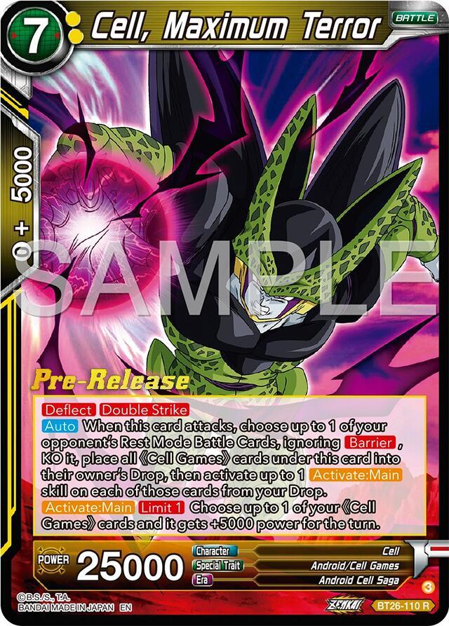 Cell, Maximum Terror (BT26-110) [Ultimate Advent Prerelease Promos] (ONLINE ORDER ONLY)