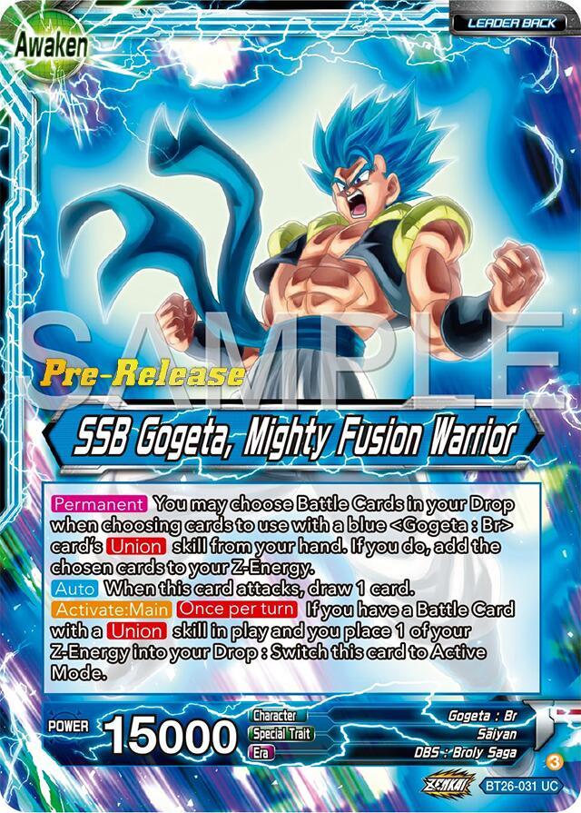 Gogeta // SSB Gogeta, Mighty Fusion Warrior (BT26-031) [Ultimate Advent Prerelease Promos] (ONLINE ORDER ONLY)