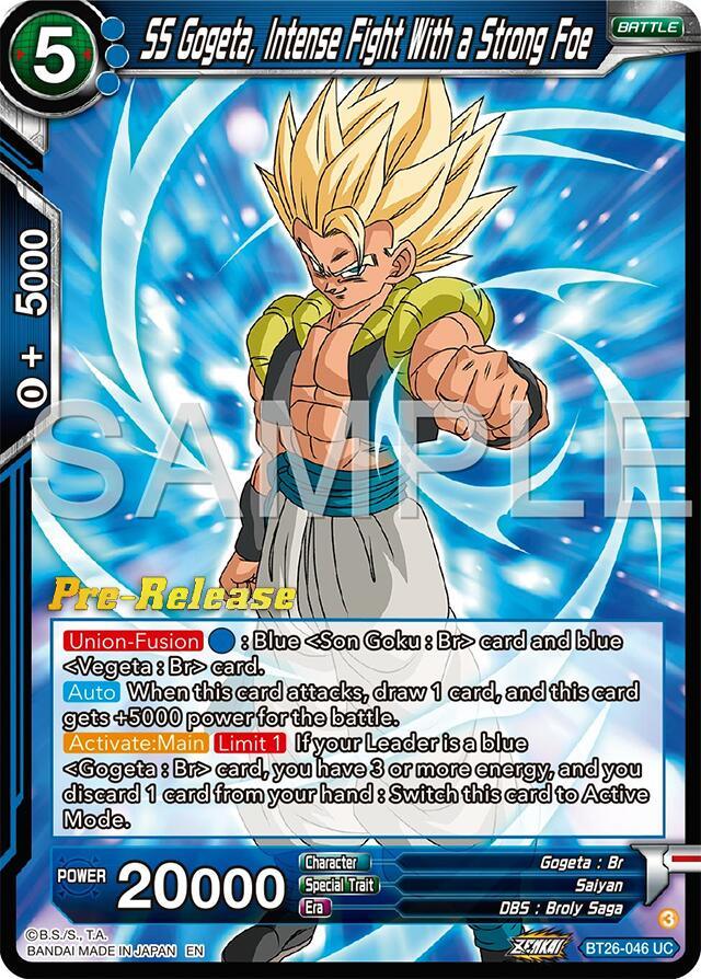 SS Gogeta, Intense Fight With a Strong Foe (BT26-046) [Ultimate Advent Prerelease Promos] (ONLINE ORDER ONLY)