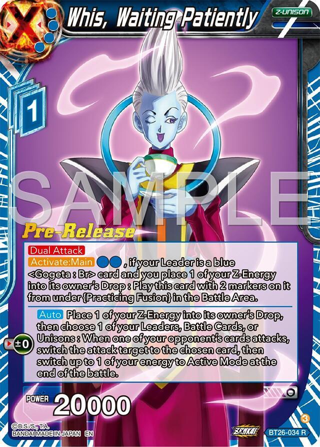 Whis, Waiting Patiently (BT26-034) [Ultimate Advent Prerelease Promos] (ONLINE ORDER ONLY)