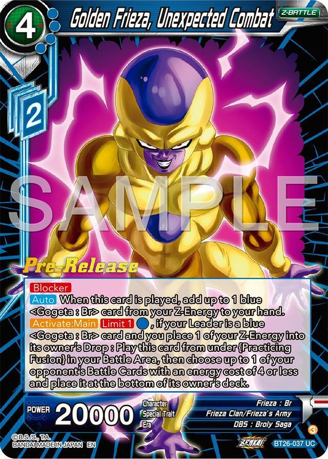 Golden Frieza, Unexpected Combat (BT26-037) [Ultimate Advent Prerelease Promos] (ONLINE ORDER ONLY)