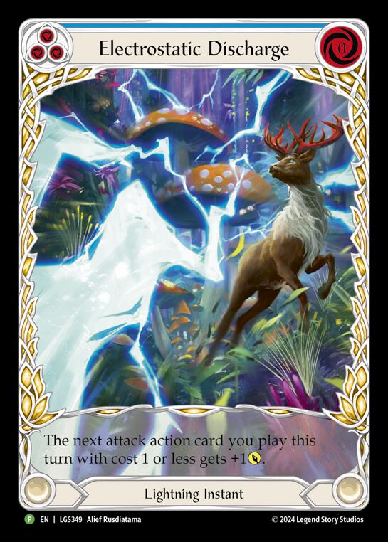 Electostatic Discharge (Blue) (Extended Art) - LGS349 [LGS349] (Promo)  Rainbow Foil