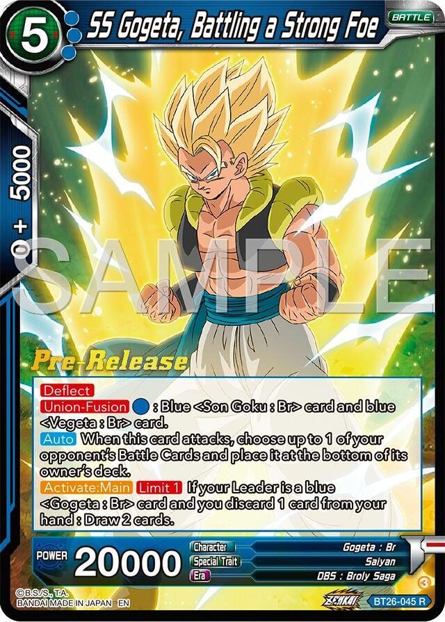 SS Gogeta, Battling a Strong Foe (BT26-045) [Ultimate Advent Prerelease Promos] (ONLINE ORDER ONLY)