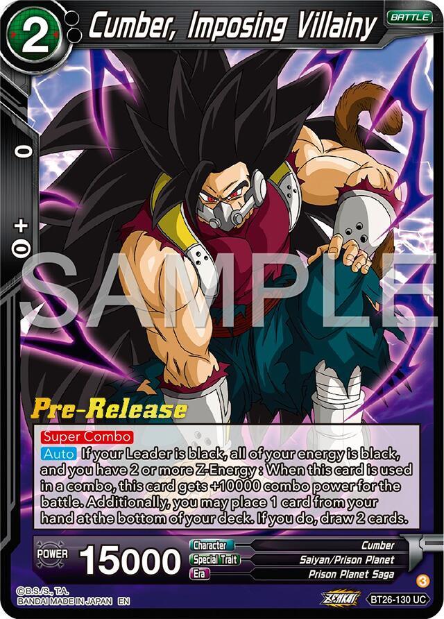Cumber, Imposing Villainy (BT26-130) [Ultimate Advent Prerelease Promos] (ONLINE ORDER ONLY)