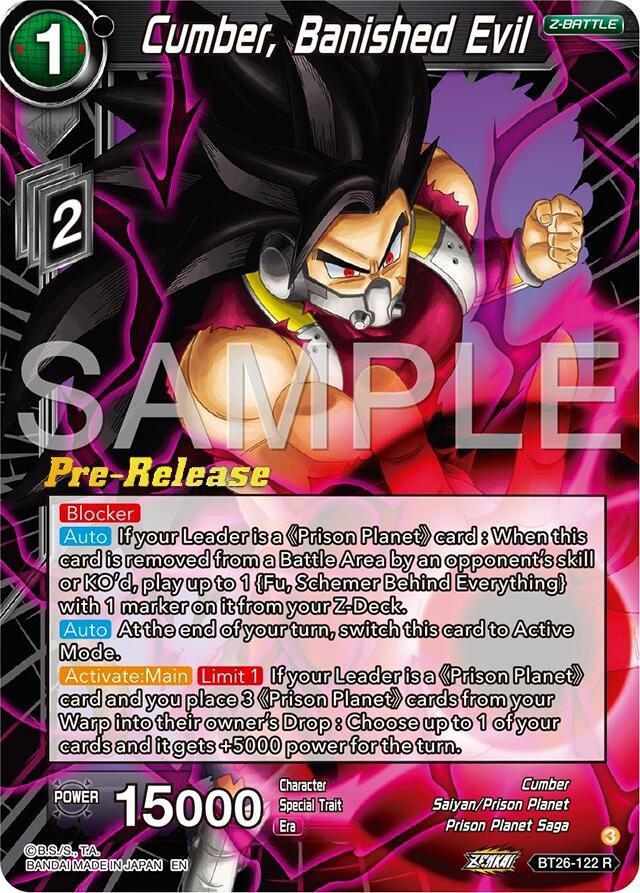 Cumber, Banished Evil (BT26-122) [Ultimate Advent Prerelease Promos] (ONLINE ORDER ONLY)