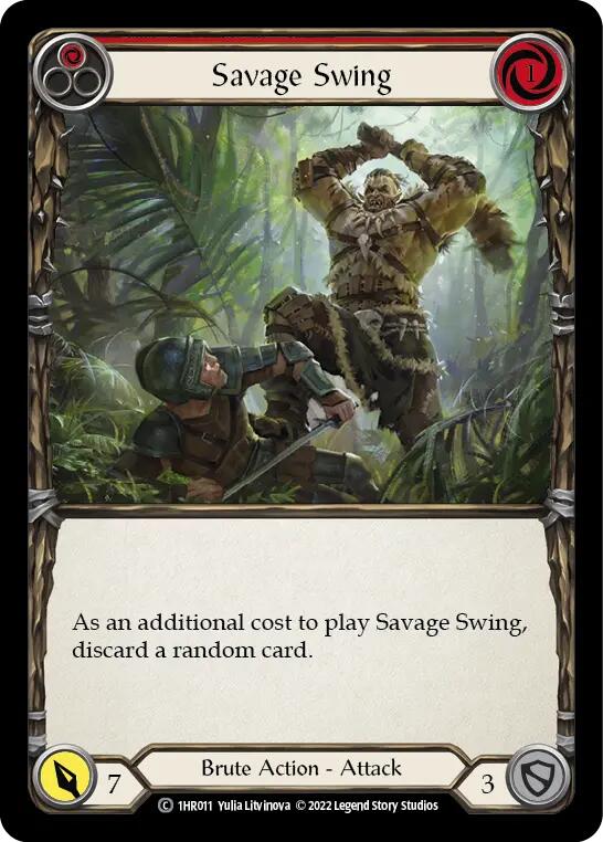 Savage Swing (Red) [1HR011] (Historic Pack 1 Blitz Deck Rhinar)