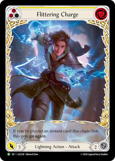 Flittering Charge (Yellow) (Extended Art) [LGS338] (Promo)  Rainbow Foil