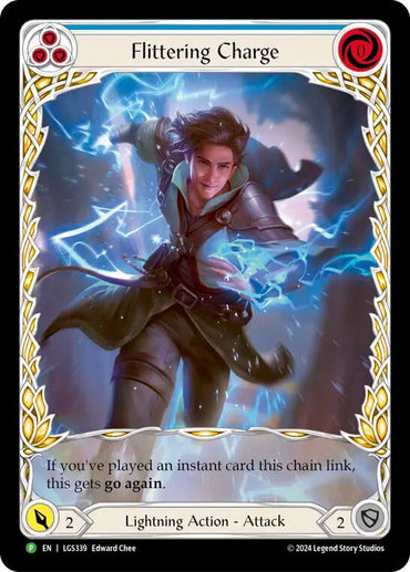 Flittering Charge (Blue) (Extended Art) [LGS339] (Promo)  Rainbow Foil