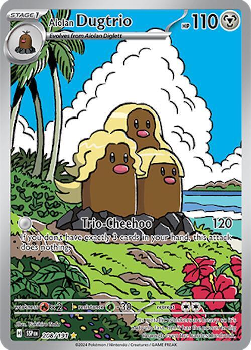 Alolan Dugtrio (208/191) [Scarlet & Violet: Surging Sparks] (Online Only)
