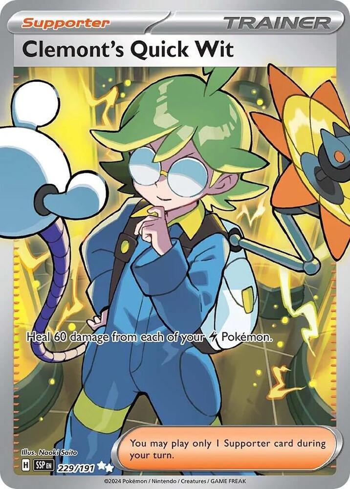 Clemont's Quick Wit (229/191) [Scarlet & Violet: Surging Sparks] (Online Only)