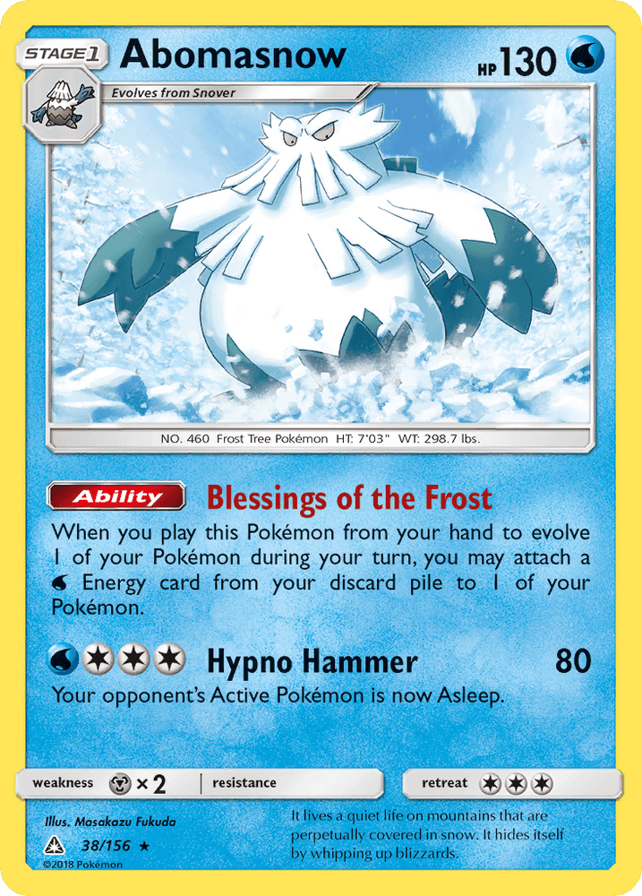 Abomasnow (38/156) [Sun & Moon: Ultra Prism] (Online Only)