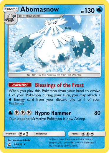 Abomasnow (38/156) [Sun & Moon: Ultra Prism] (Online Only)
