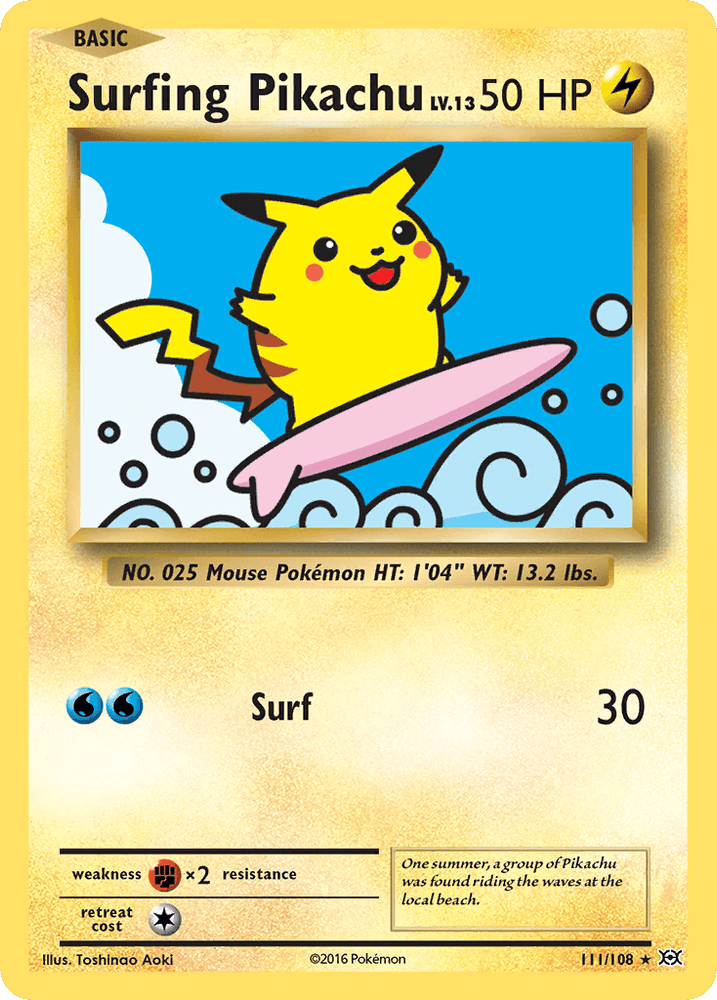 Surfing Pikachu (111/108) [XY: Evolutions] (Online Only)