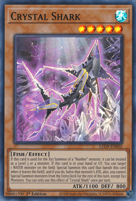 Crystal Shark [LED9-EN002] Super Rare (ONLINE ORDER ONLY)