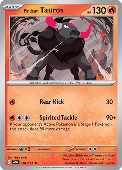 Paldean Tauros (018/191) [Scarlet & Violet: Surging Sparks] (Online Only)