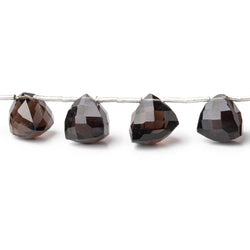 7-9mm Smoky Quartz Faceted Trillion Beads 7 inch 15 pieces (ONLINE ORDER ONLY)