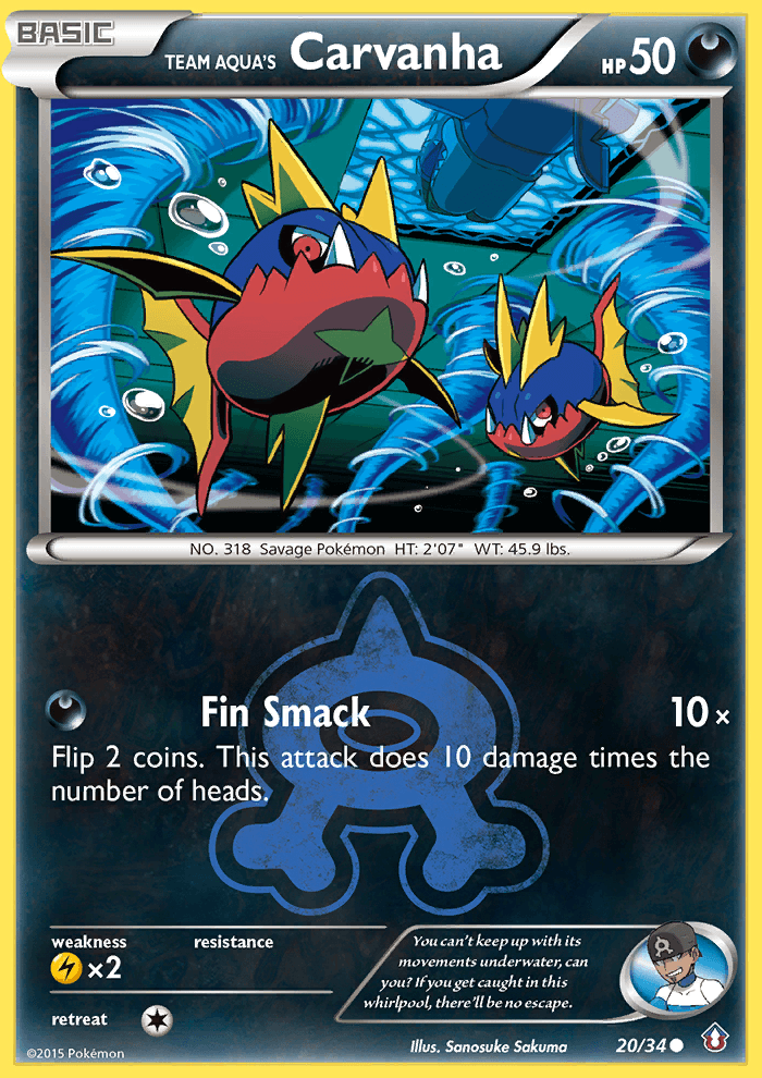 Team Aqua's Carvanha (20/34) [XY: Double Crisis] (Online Only)