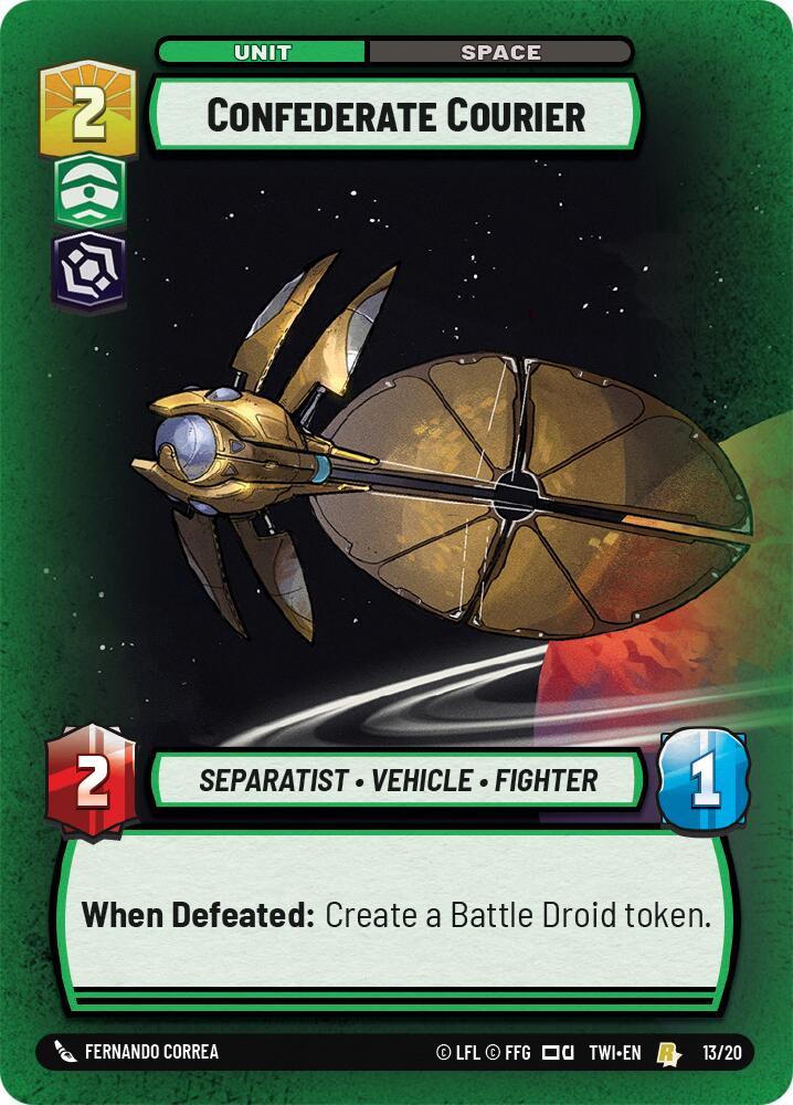 Confederate Courier (13/20) [Twilight of the Republic: Weekly Play] (ONLINE ORDER ONLY)