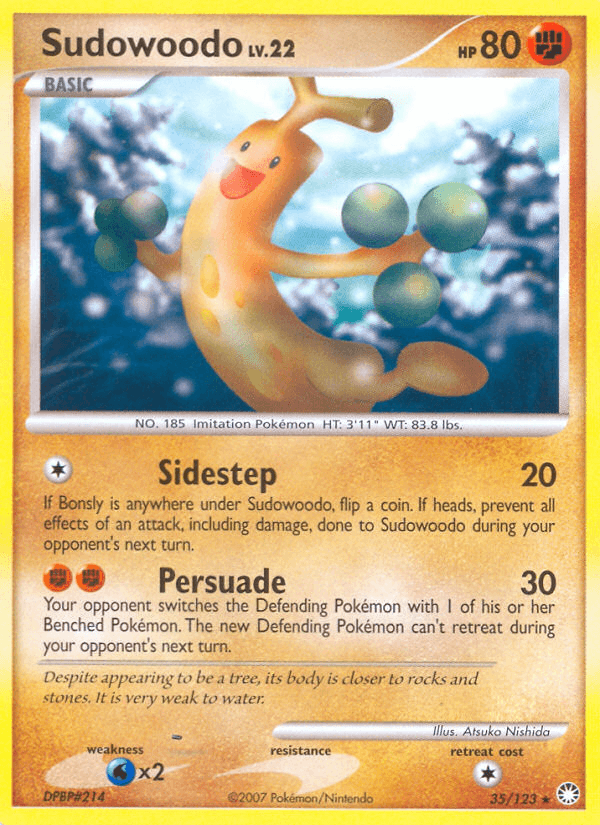 Sudowoodo (35/123) [Diamond & Pearl: Mysterious Treasures] (Online Only)