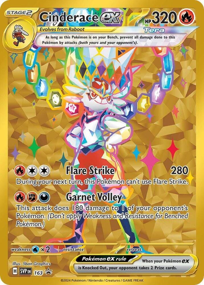 Cinderace ex (163) [Scarlet & Violet: Black Star Promos] (Online Only)
