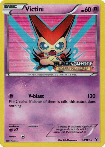 Victini (43/101) (Prerelease Promo) [Black & White: Black Star Promos] (Online Only)