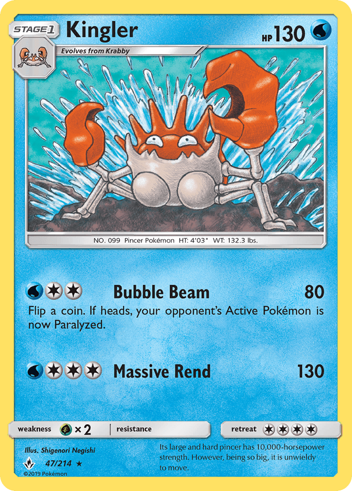 Kingler (47/214) [Sun & Moon: Unbroken Bonds] (Online Only)