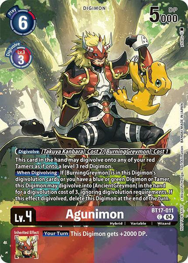 Agunimon [BT17-011] (Legend Pack 2024 Box Topper) [Chain of Liberation] (ONLINE ORDER ONLY)