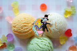 Studio Ghibli Calcifer and Turnip Head Ice Cream Enamel Pin (ONLINE ORDER ONLY)