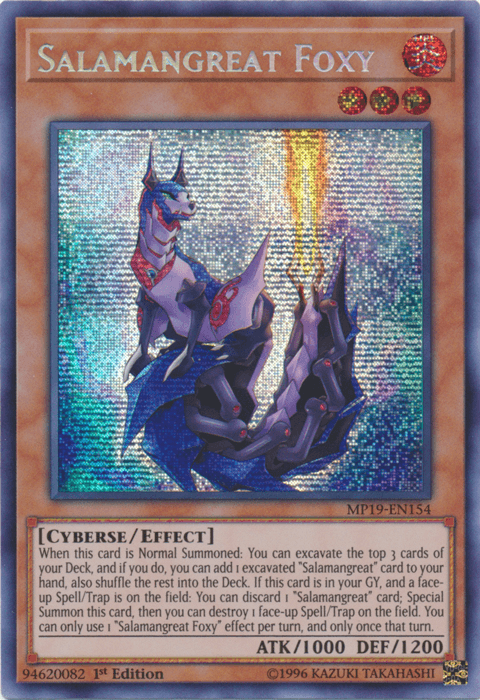 Salamangreat Foxy [MP19-EN154] Prismatic Secret Rare (ONLINE ORDER ONLY)