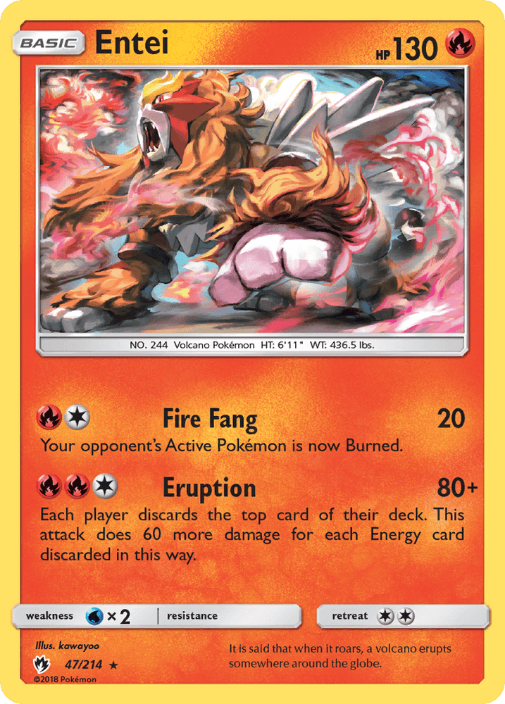 Entei (47/214) [Sun & Moon: Lost Thunder] (Online Only)
