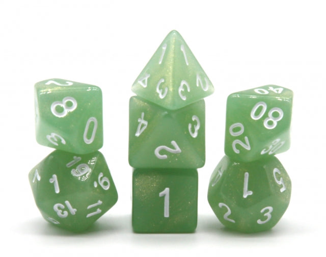 Sound of Silence 7-Dice Set Green HSDND RPD (Online Only)