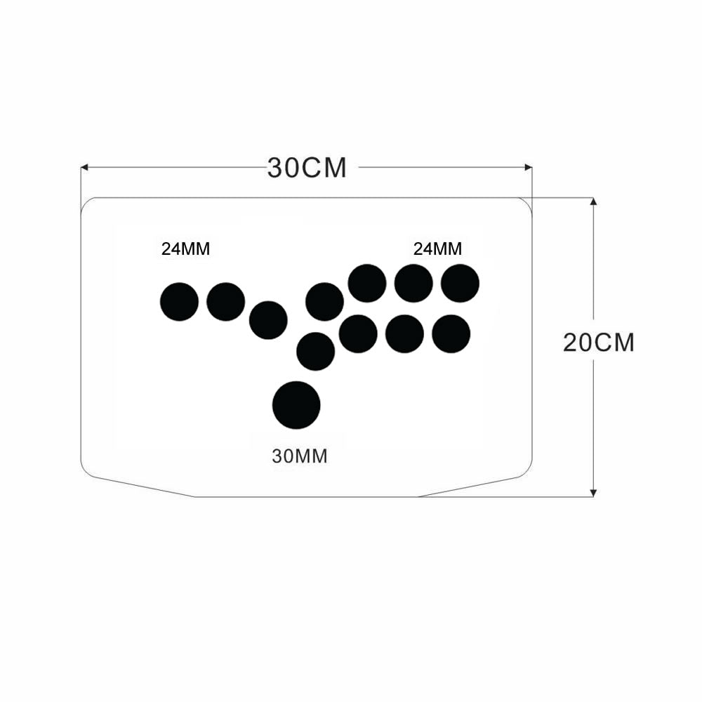 RAC-K500B LeverLess All Buttons Joystick Acrylic Panel Case DIY Arcade Joystick Kits (Online Only)