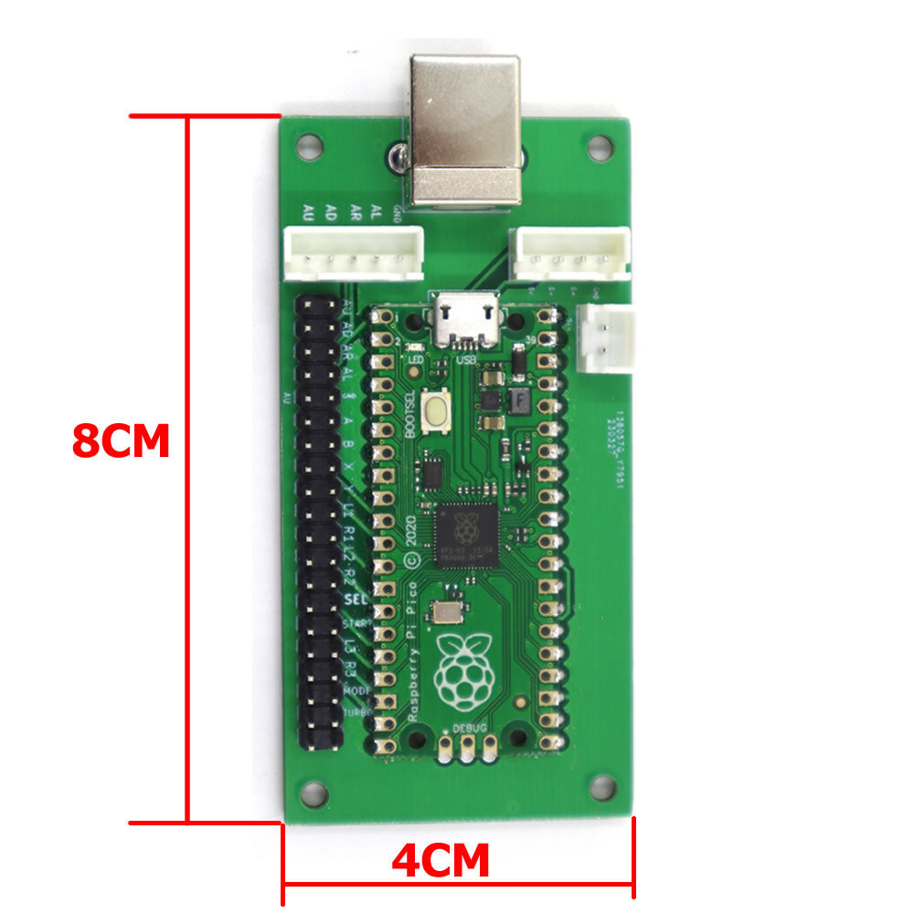 RAC-C500-PICO Raspberry Pi Pico Zero Delay Arcade Joystick Controller Board (Online Only)